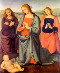 Scopri di più sull'articolo “Madonna con i santi Giovanni Evangelista e Maddalena in adorazione del bambino” del Perugino